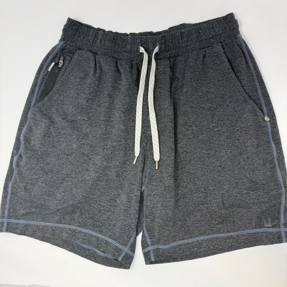 Vuori Banks Shorts Mens Small Charcoal Heather Gray Athletic Gym